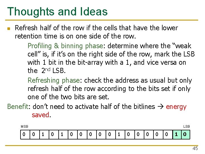 Thoughts and Ideas Refresh half of the row if the cells that have the