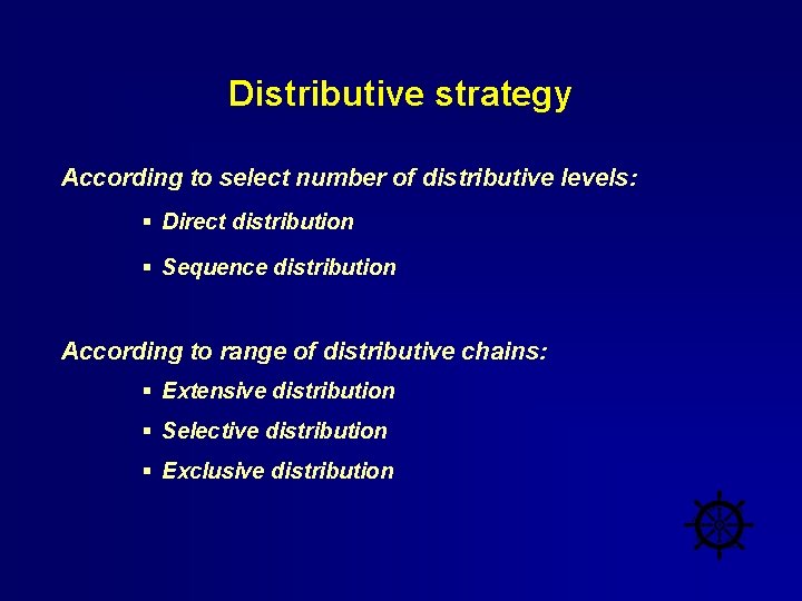 Proceeding of distribution Definition of distribution collection of