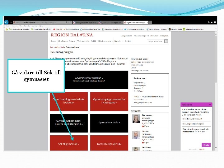 Gå vidare till Sök till gymnasiet 