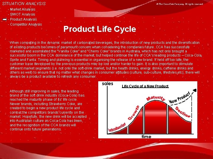 SITUATION ANALYSIS - Market Analysis - SWOT Analysis - Product Analysis - Competitor Analysis