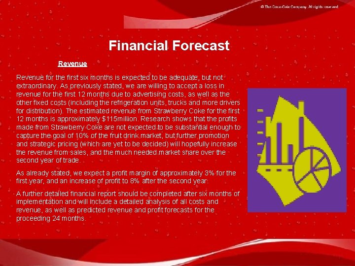 Financial Forecast Revenue for the first six months is expected to be adequate, but