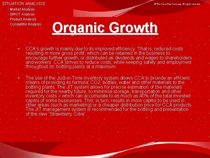 SITUATION ANALYSIS - Market Analysis - SWOT Analysis - Product Analysis - Competitor Analysis