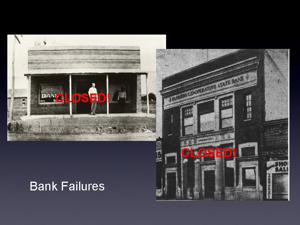 CLOSED! Bank Failures 