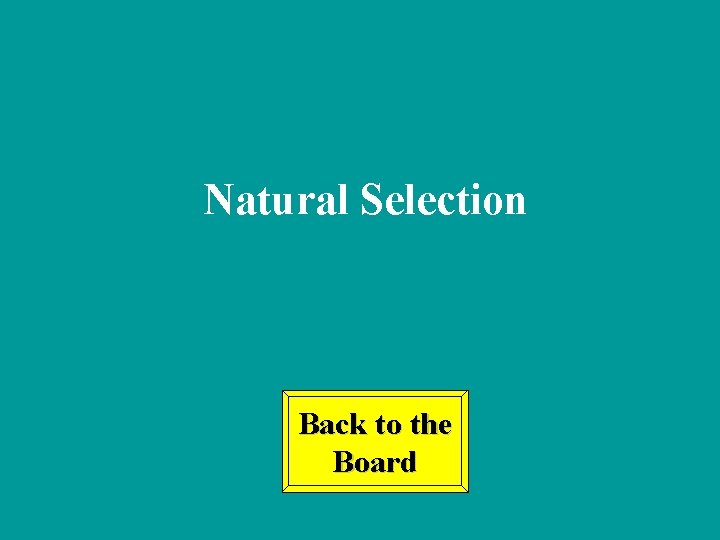 Natural Selection Back to the Board 