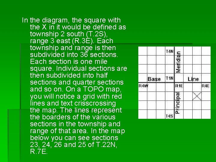 In the diagram, the square with the X in it would be defined as