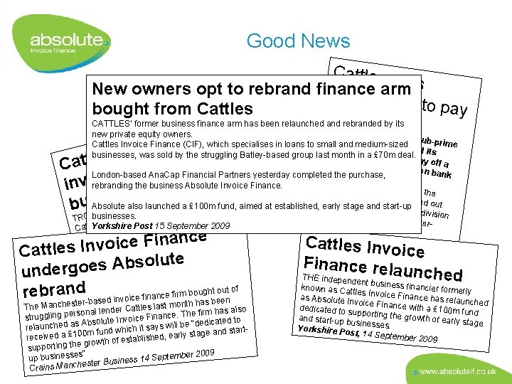 Good News Cattles s ells New owners opt to rebrand finance arm finance u