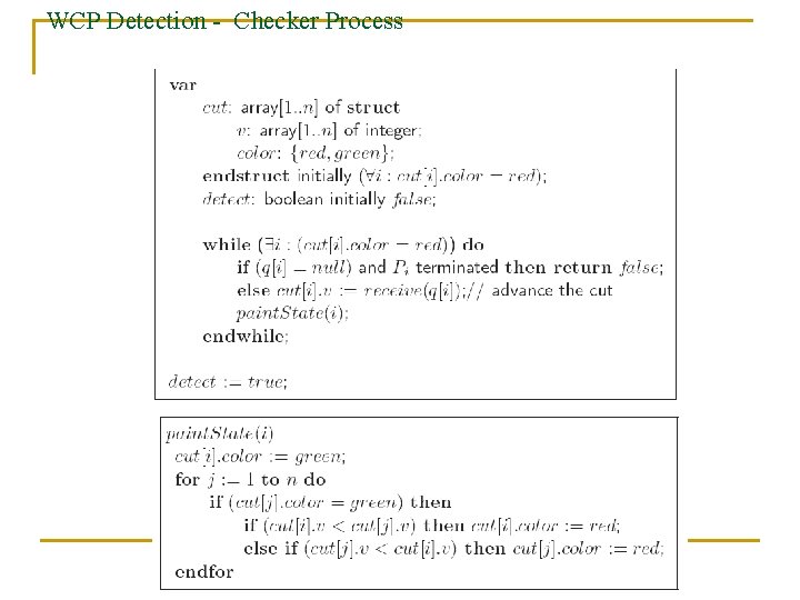 WCP Detection - Checker Process 