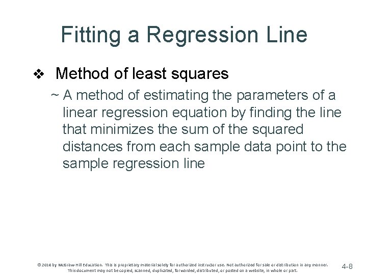 Fitting a Regression Line v Method of least squares ~ A method of estimating Fitting a Regression Line v Method of least squares ~ A method of estimating