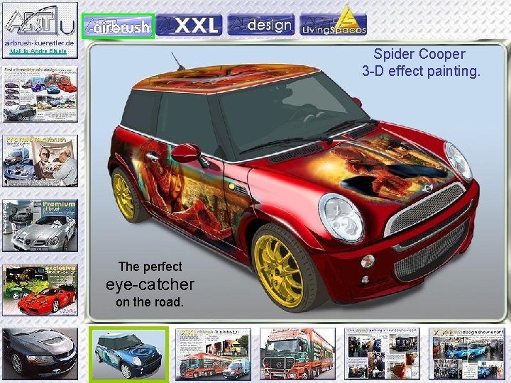 airbrush-kuenstler. de Strawberry Phantasy Presse Spider Cooper Beautiful Stylish promotion &Cooper classic vehicle 3
