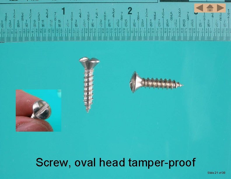 Screw, oval head tamper-proof Slide 21 of 38 