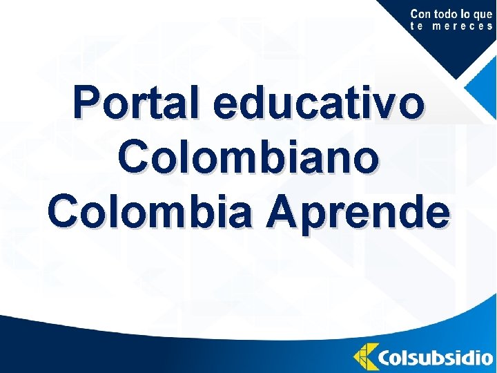 Portal educativo Colombiano Colombia Aprende 