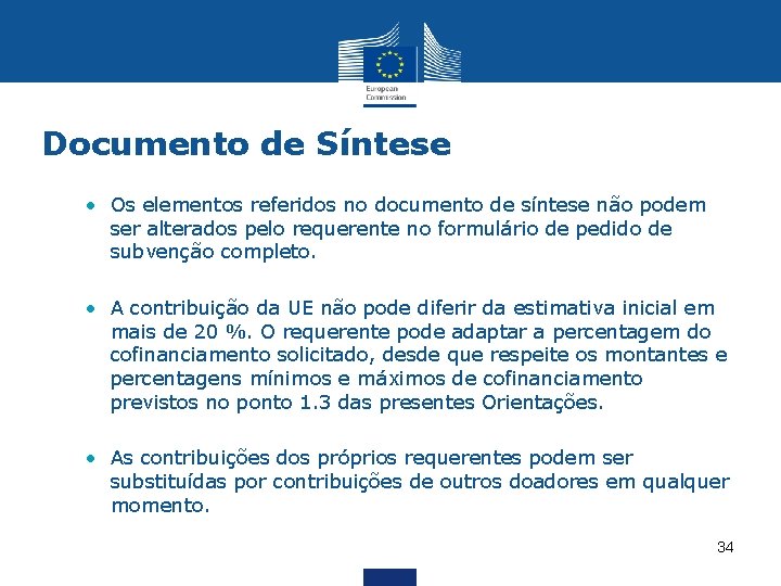 Documento de Síntese • Os elementos referidos no documento de síntese não podem ser