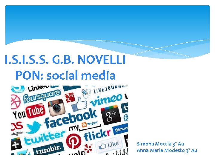 I. S. S. G. B. NOVELLI PON: social media Simona Moccia 3° Au Anna