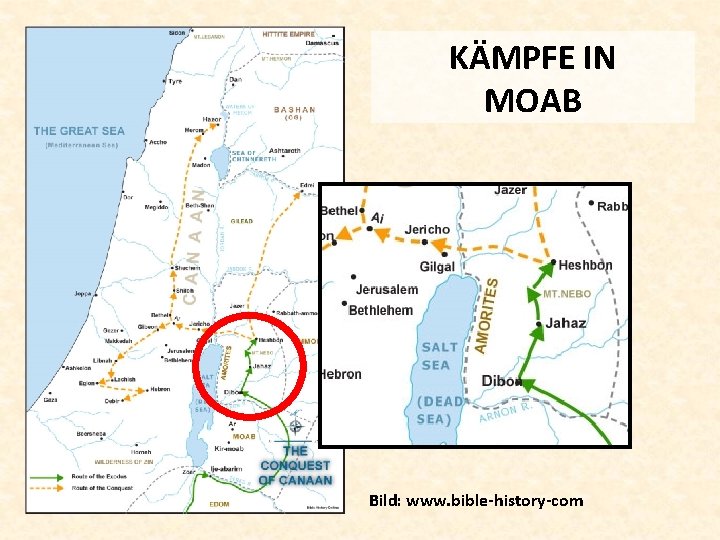 KÄMPFE IN MOAB Bild: www. bible-history-com 