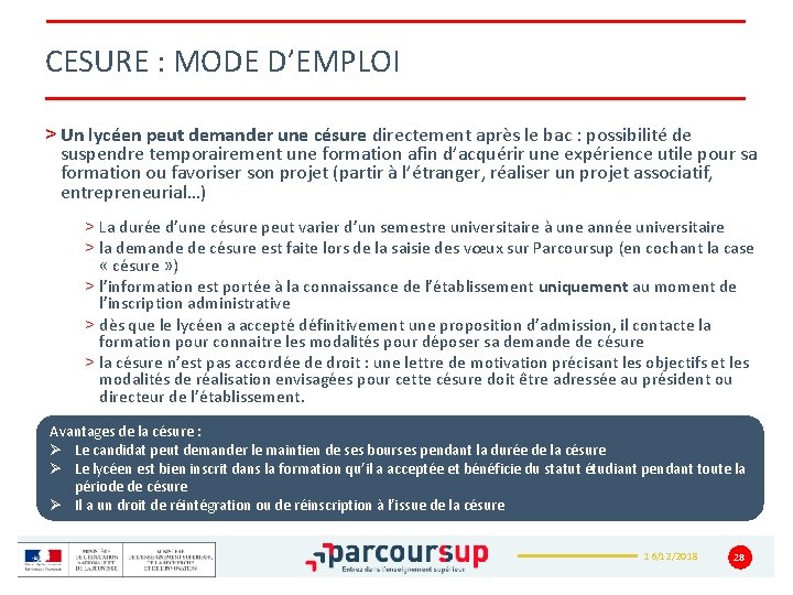 CESURE : MODE D’EMPLOI > Un lycéen peut demander une césure directement après le