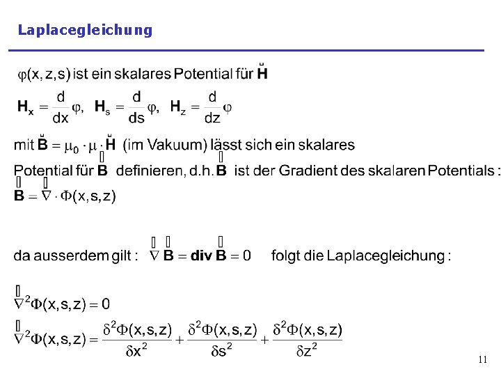 Laplacegleichung 11 