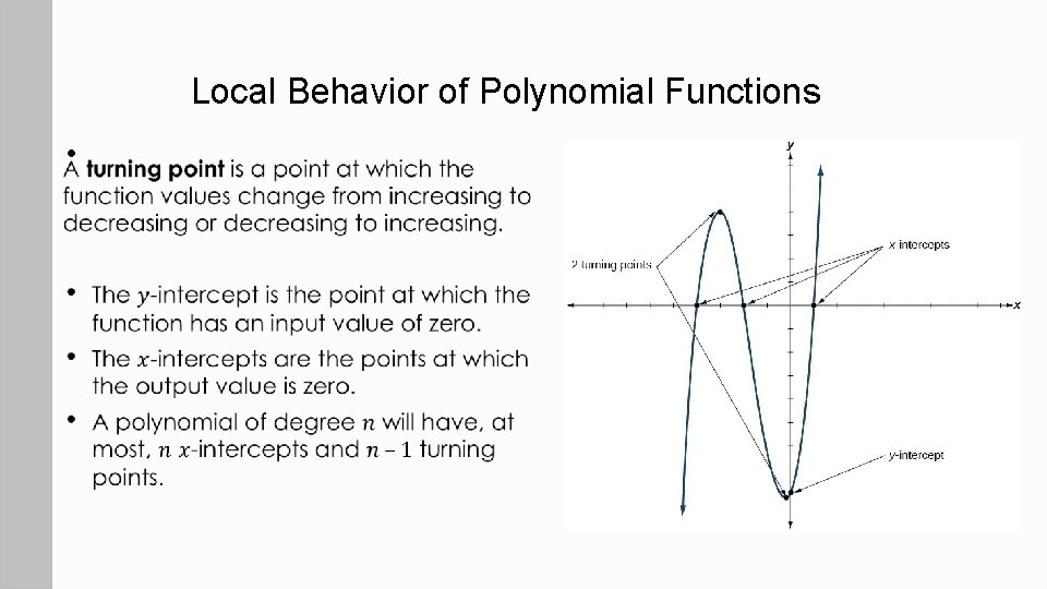 Local Behavior of Polynomial Functions • 