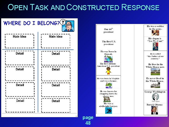 OPEN TASK AND CONSTRUCTED RESPONSE page 48 