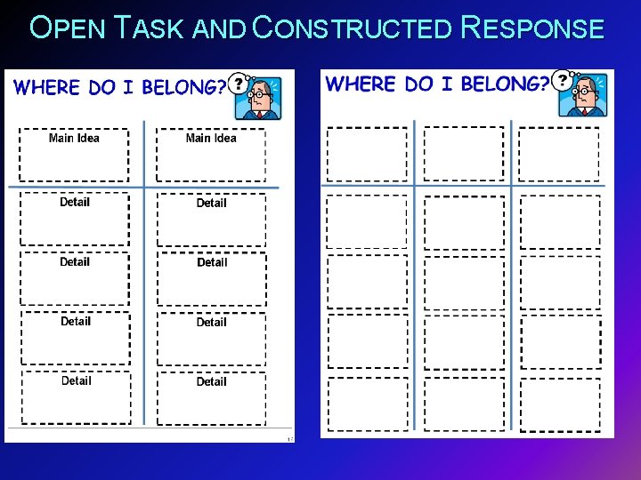 OPEN TASK AND CONSTRUCTED RESPONSE 
