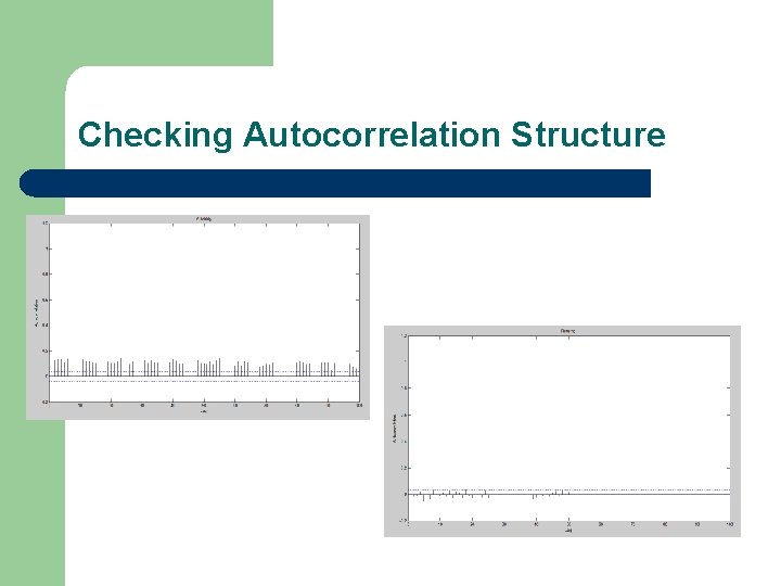 Checking Autocorrelation Structure 