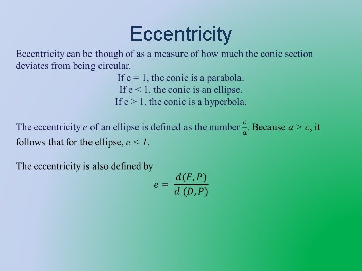 Eccentricity 
