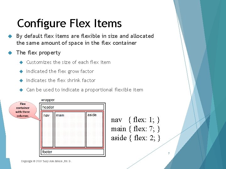 Configure Flex Items By default flex items are flexible in size and allocated the Configure Flex Items By default flex items are flexible in size and allocated the