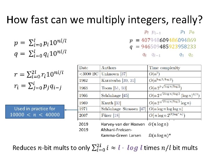 How fast can we multiply integers, really? • 