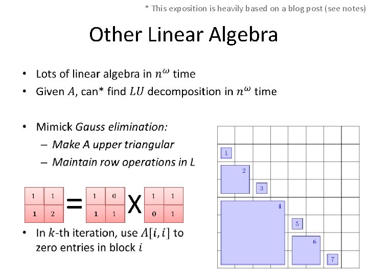 * This exposition is heavily based on a blog post (see notes) Other Linear