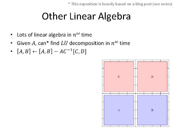 * This exposition is heavily based on a blog post (see notes) Other Linear