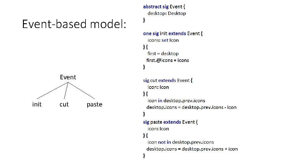 Event-based model: Event init cut paste 