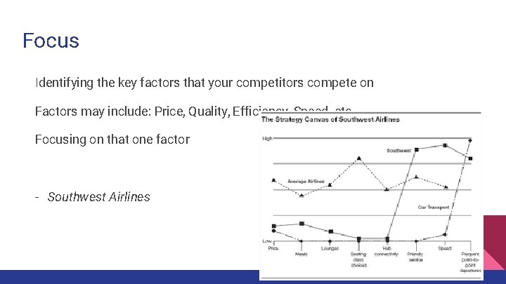 Focus Identifying the key factors that your competitors compete on Factors may include: Price,