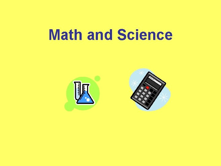 Math and Science 