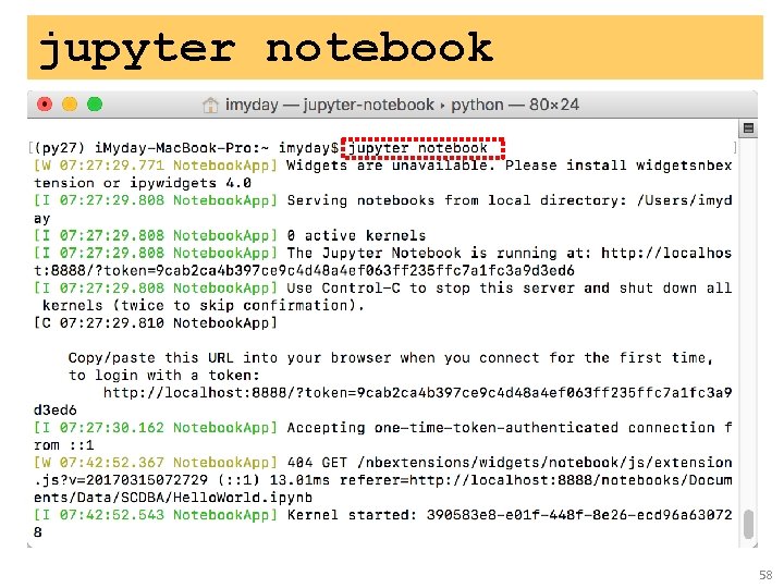 jupyter notebook 58 