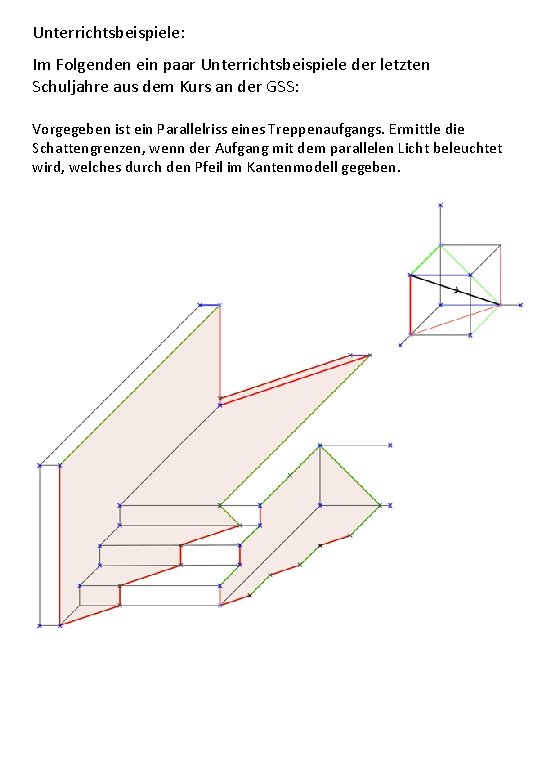 Unterrichtsbeispiele: Im Folgenden ein paar Unterrichtsbeispiele der letzten Schuljahre aus dem Kurs an der