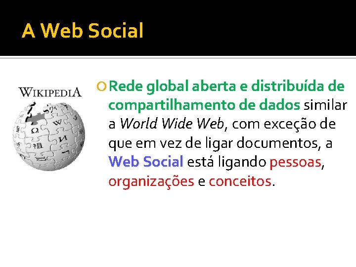 A Web Social Rede global aberta e distribuída de compartilhamento de dados similar a