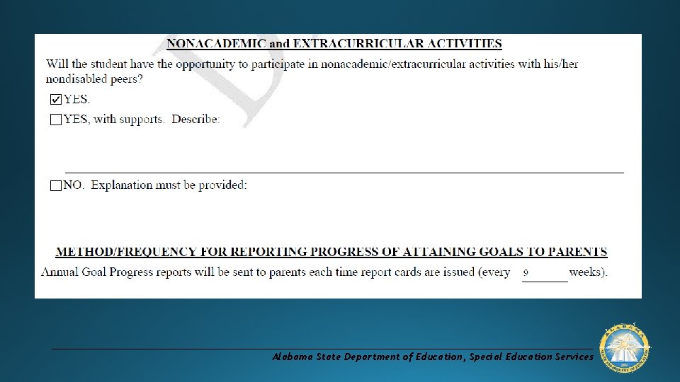 Alabama State Department of Education, Special Education Services 
