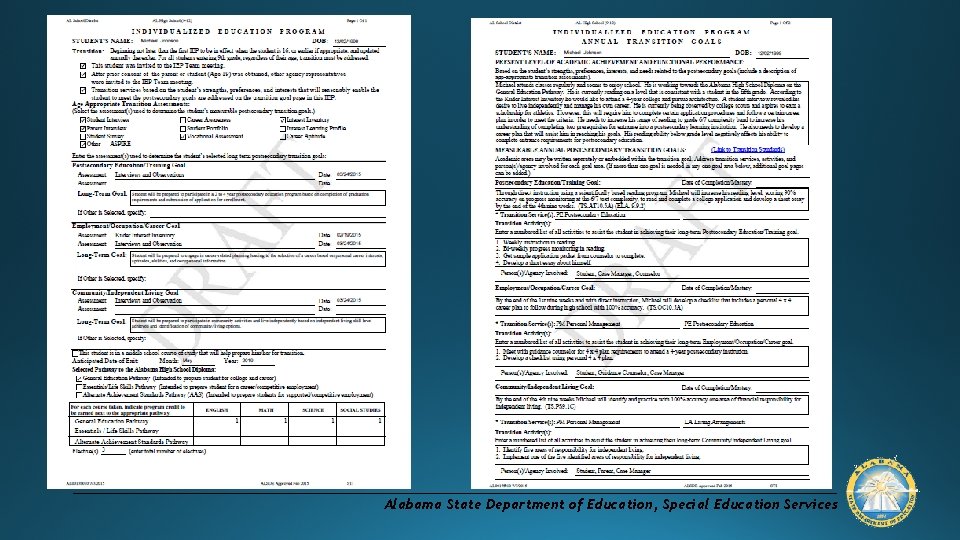 Alabama State Department of Education, Special Education Services 