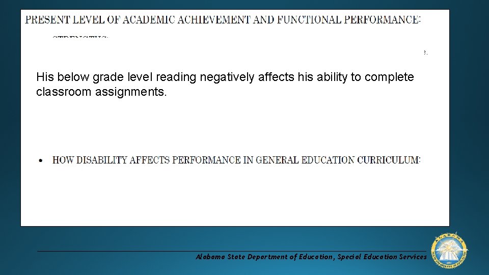 Recent assessments reveal that Michael is currently reading on a level that is consistent