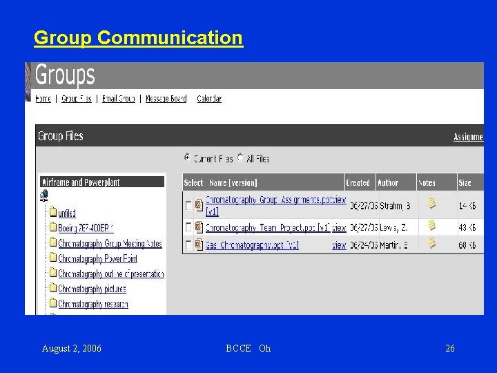 Group Communication • Pre-lab search (internet / database) “ – Doing the research before
