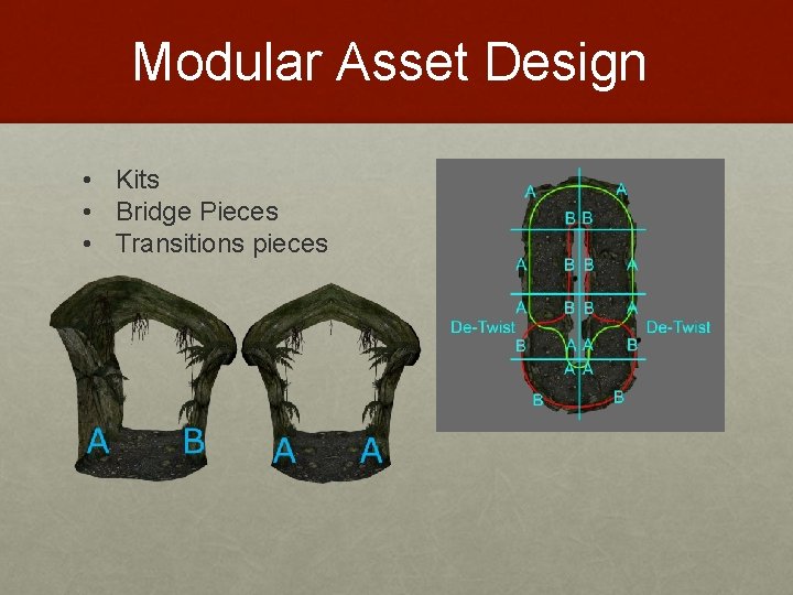 Modular Asset Design • Kits • Bridge Pieces • Transitions pieces 