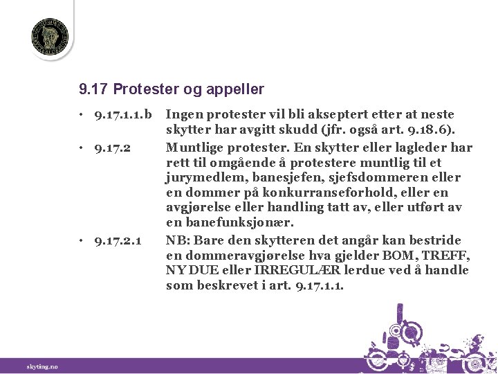 9. 17 Protester og appeller • 9. 17. 1. 1. b • 9. 17.