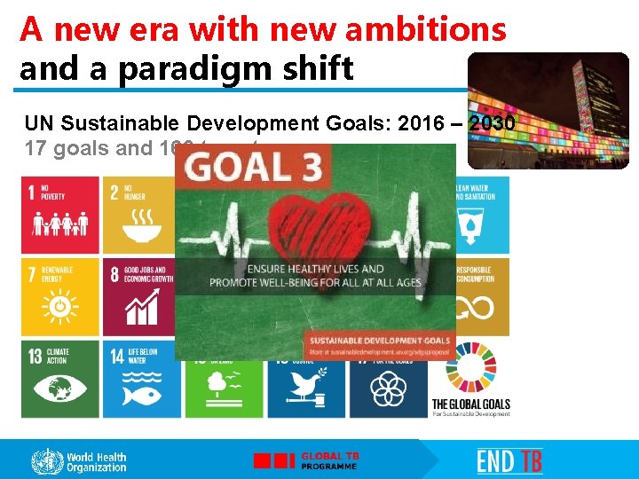 A new era with new ambitions and a paradigm shift UN Sustainable Development Goals: