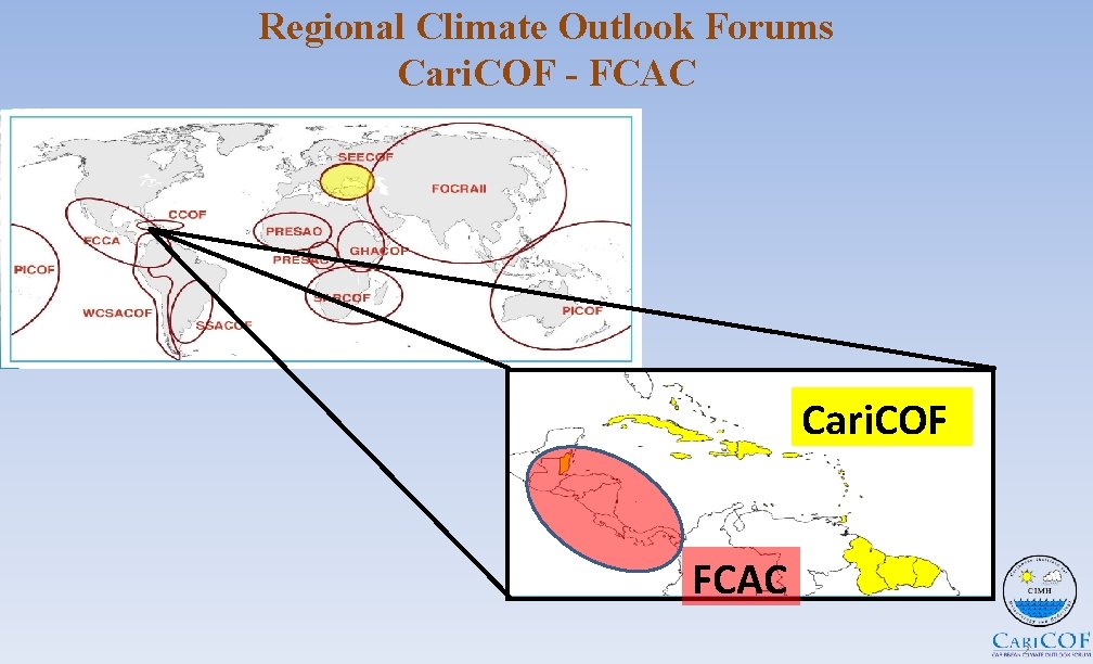 Regional Climate Outlook Forums Cari. COF - FCAC Cari. COF FCAC 2 