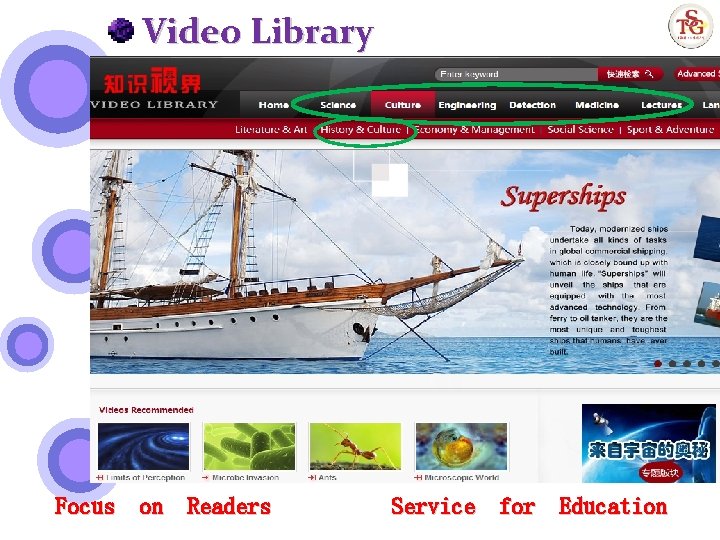 Video Library Focus on Readers Service for Education 
