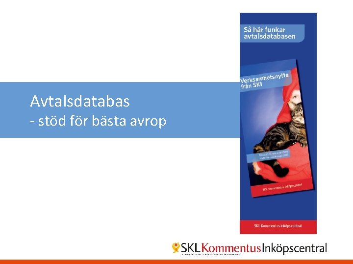 Avtalsdatabas - stöd för bästa avrop 