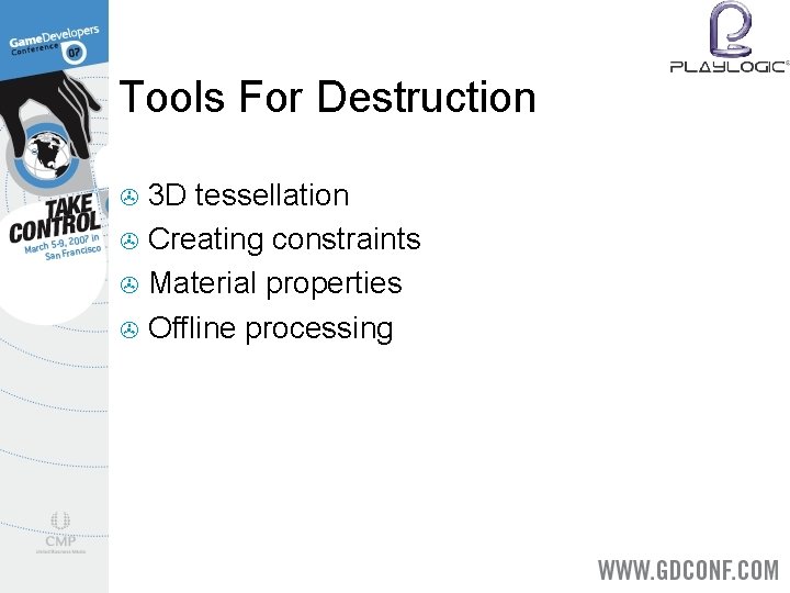 Tools For Destruction 3 D tessellation > Creating constraints > Material properties > Offline