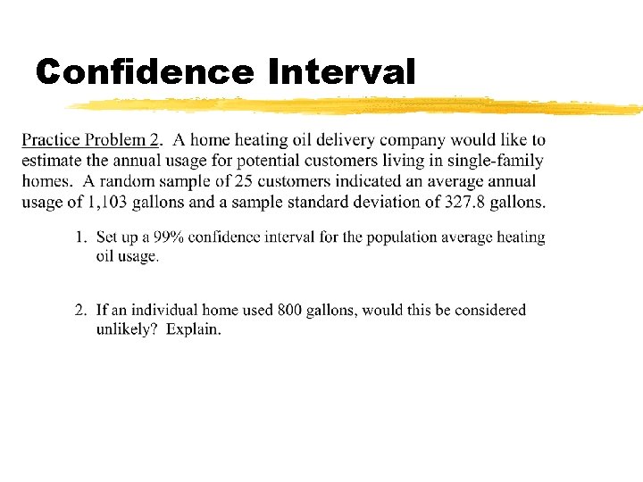 Confidence Interval 