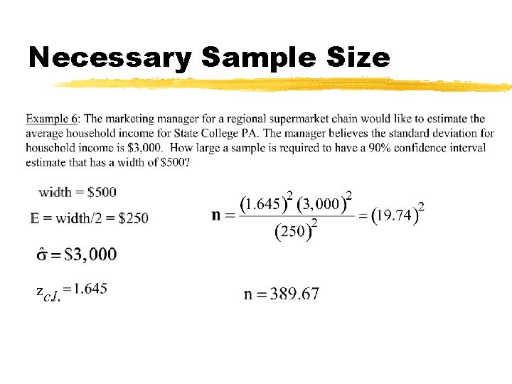 Necessary Sample Size 