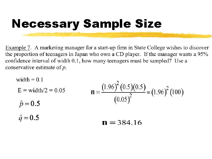 Necessary Sample Size 