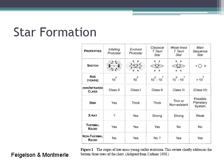 Star Formation Feigelson & Montmerle 